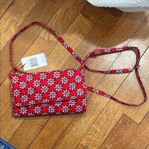 Vera Bradley NEW Floral Red Crossbody Bag